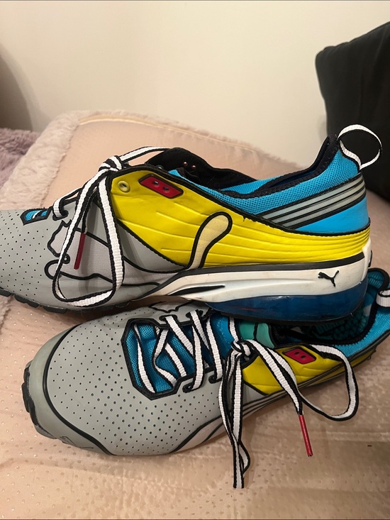 Puma Other - Puma Yellow, Blue and Gray Colorblock Running Sneakers